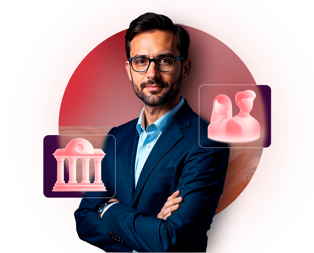 Composição visual da página sobre a Bankizi